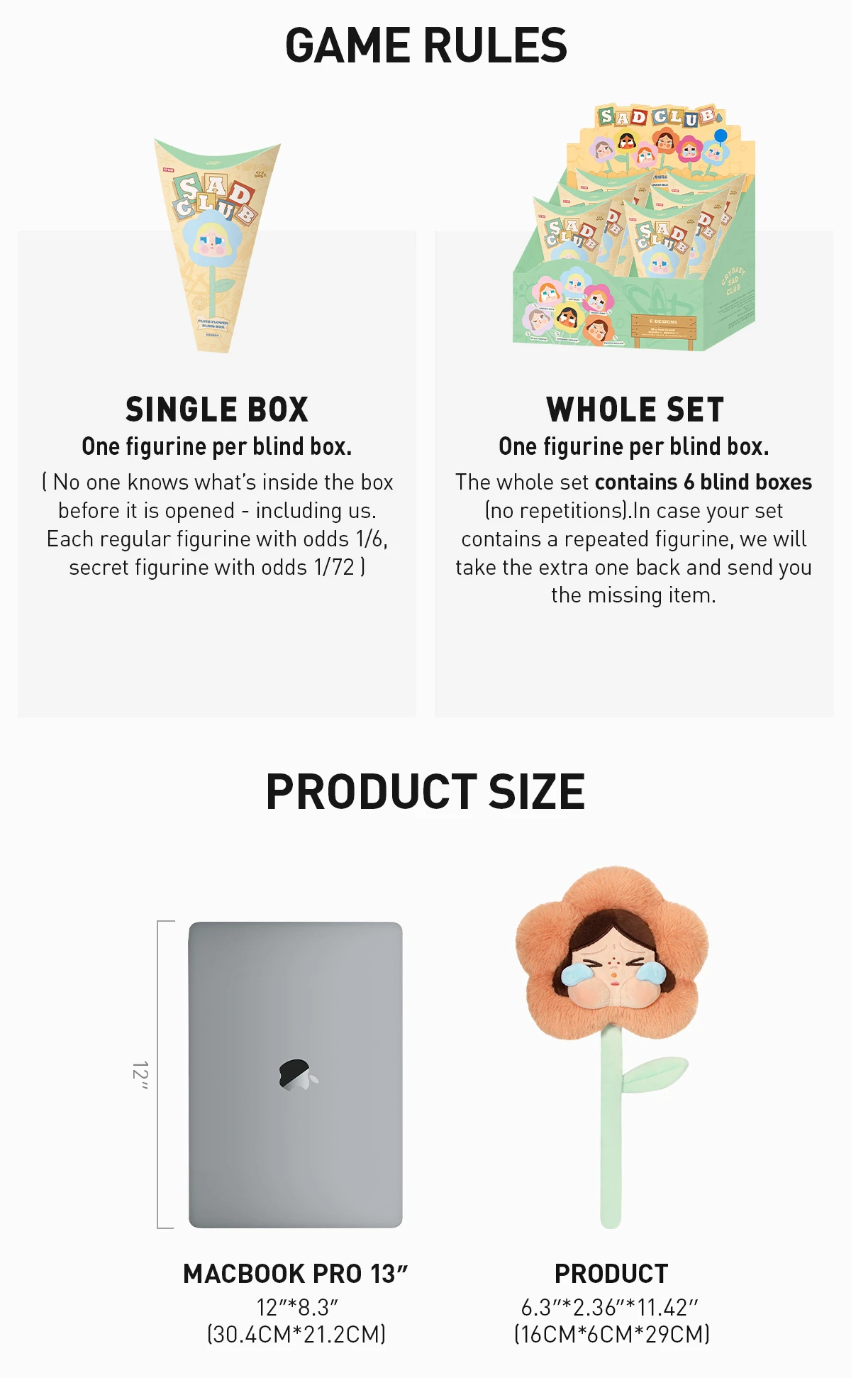 CRYBABY Sad Club Series - Plush Flower Blind Box 13 CRYBABY Sad Club Series - Plush Flower Blind Box - Image 13