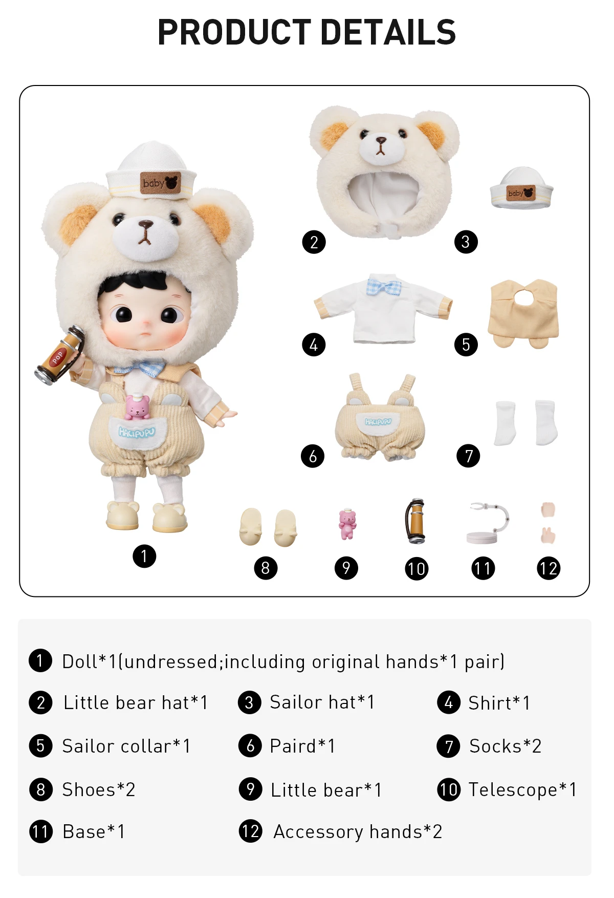 HACIPUPU Captain Bear Action Figure 10 HACIPUPU Captain Bear Action Figure - Image 10