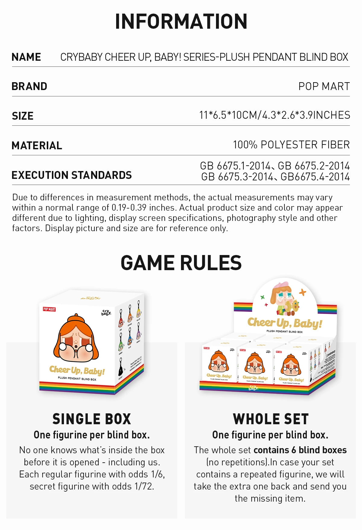 CRYBABY CHEER UP, BABY! SERIES-Plush Pendant Blind Box 16 CRYBABY CHEER UP, BABY! SERIES-Plush Pendant Blind Box - Image 16