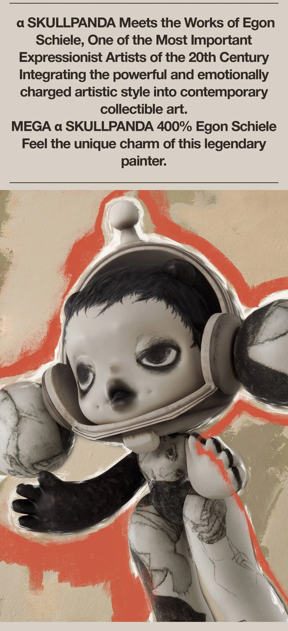 MEGA α SKULLPANDA 400% Egon Schiele 17 MEGA α SKULLPANDA 400% Egon Schiele - Image 17