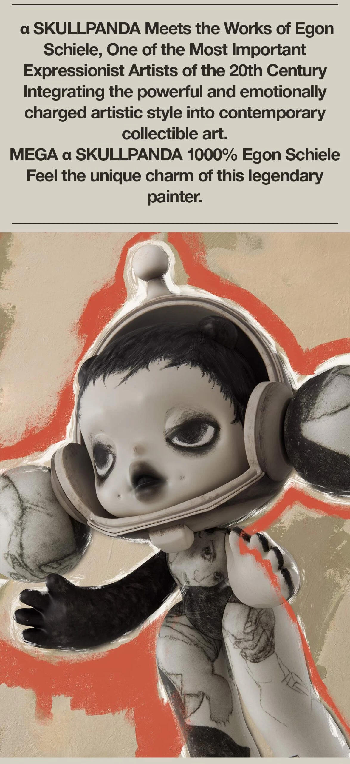 MEGA α SKULLPANDA 1000% Egon Schiele 17 MEGA α SKULLPANDA 1000% Egon Schiele - Image 17