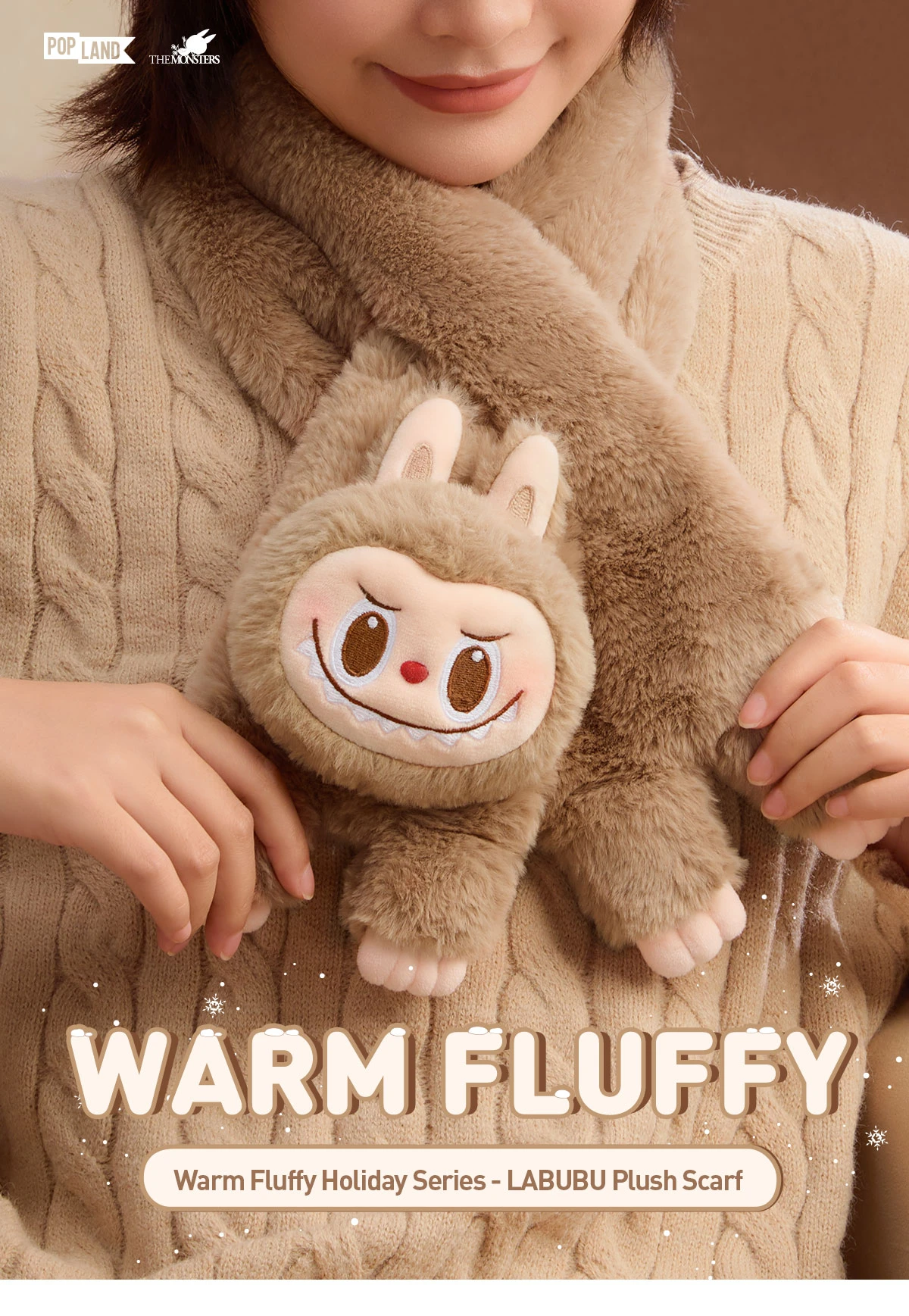 Warm Fluffy Holiday Series- LABUBU Plush Scarf 4 Warm Fluffy Holiday Series- LABUBU Plush Scarf - Image 4