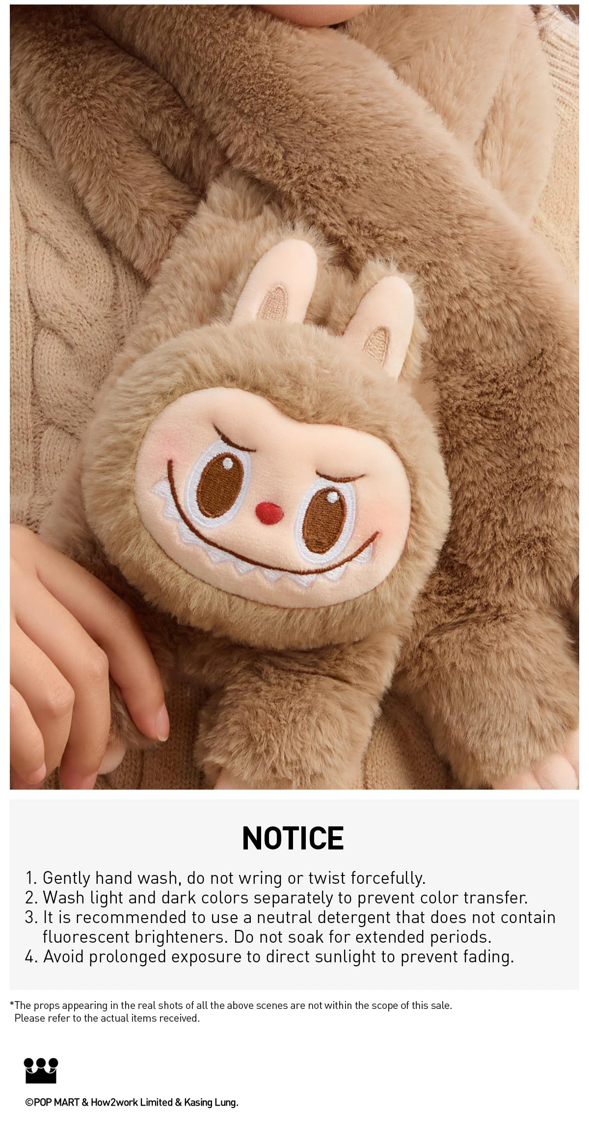 Warm Fluffy Holiday Series- LABUBU Plush Scarf 7 Warm Fluffy Holiday Series- LABUBU Plush Scarf - Image 7