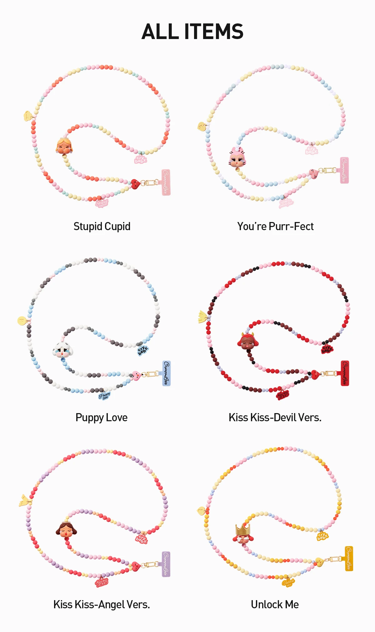 CRYBABY Crying For Love Series-Phone Charm Blind Box 13 CRYBABY Crying For Love Series-Phone Charm Blind Box - Image 13