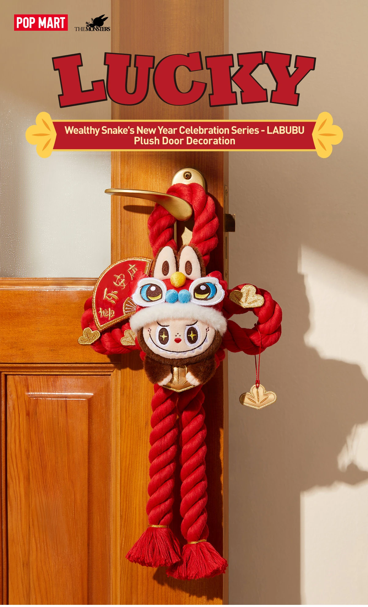 Wealthy Snake's New Year Celebration Series-LABUBU Plush Door Decoration - Image 6