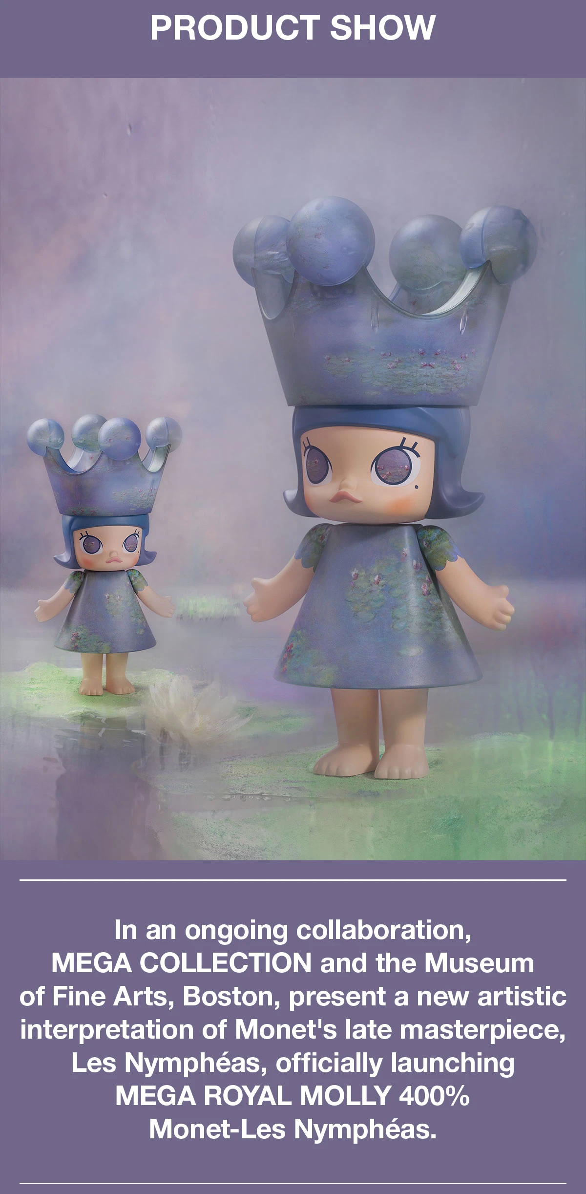 MEGA ROYAL MOLLY 400% Monet-Les Nymphéas 13 MEGA ROYAL MOLLY 400% Monet-Les Nymphéas - Image 13