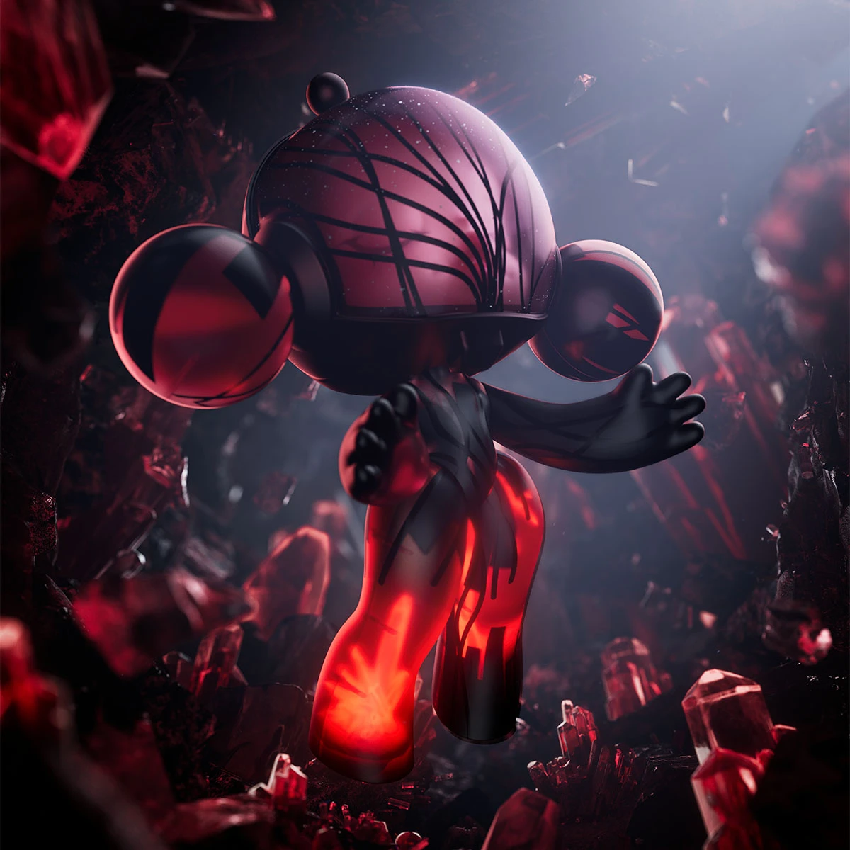 MEGA α SKULLPANDA 1000% Red Crystal 4 MEGA α SKULLPANDA 1000% Red Crystal - Image 4