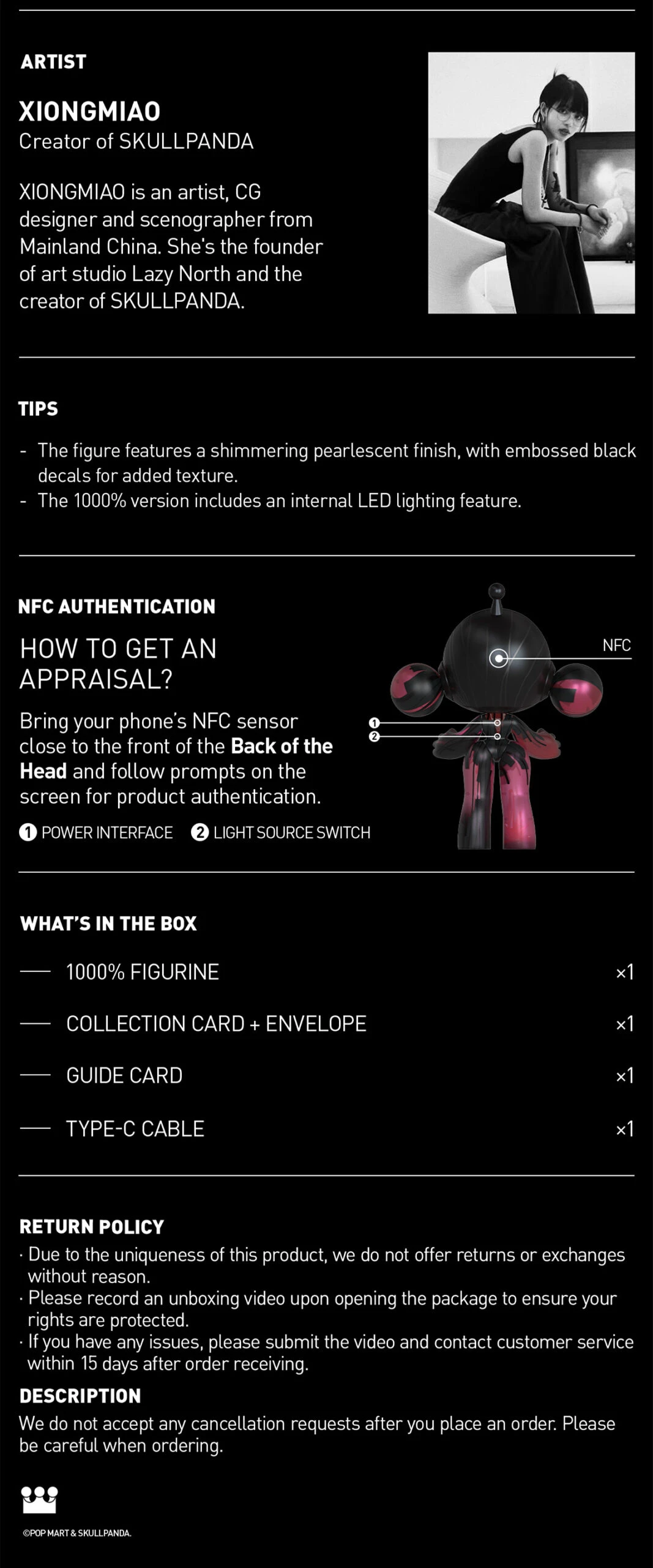 MEGA α SKULLPANDA 1000% Red Crystal 11 MEGA α SKULLPANDA 1000% Red Crystal - Image 11