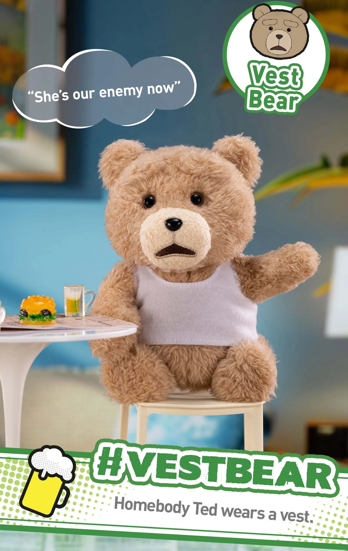 Ted2 Teddy Bear Action Plush Pendant 16 Ted2 Teddy Bear Action Plush Pendant - Image 16
